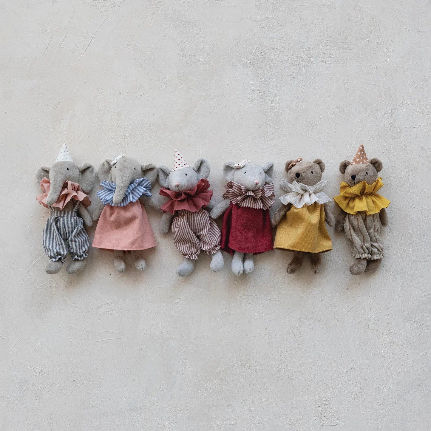 Creative Co op Plush Animal in Ruff Collar