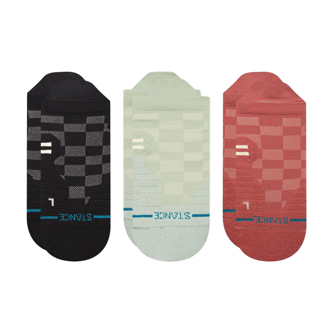Stance Adult Tab Socks - Down Hill 3 Pack - Checker
