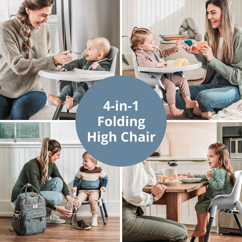 Modes of use of Chicco Zest 4-in-1 Folding High Chair - Seasalt