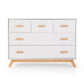 Soho 5-Drawer Dresser - White / Natural