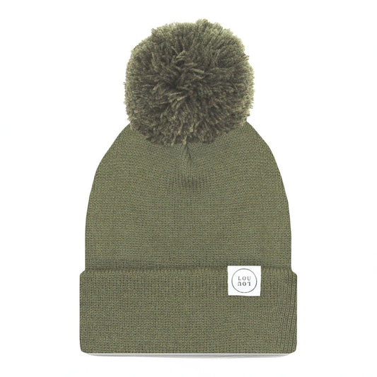 Lou Lou and Company Beanie with Pom - Moss Green