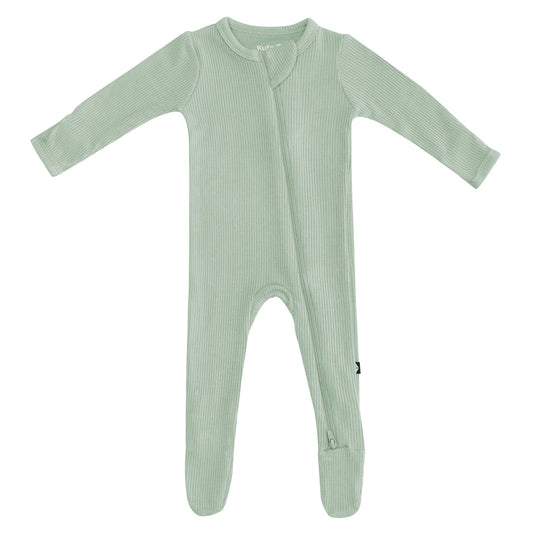 Kyte Baby Ribbed Footie - Thyme