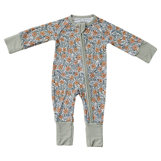 Mebie Baby Bamboo Zipper - Dainty Meadow