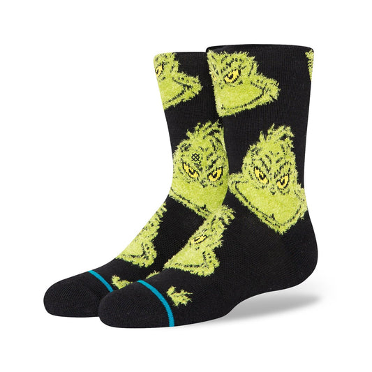 Stance Kids' Crew Socks - Mean One - Black