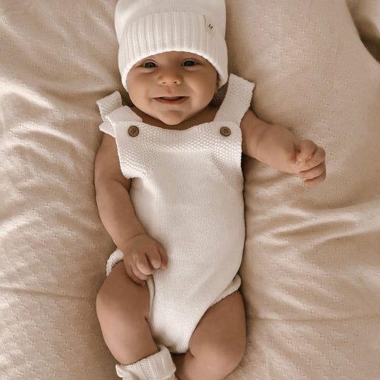 Luna and Luca Luca Novelty Knit Romper - White