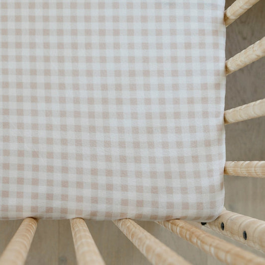 Saranoni Minky Stretch Luxe Crib Sheet - Gingham