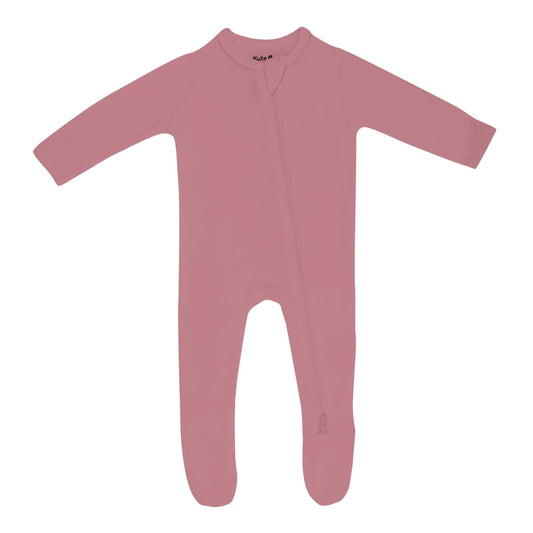 Kyte BABY Zippered Footie - Dusty Rose