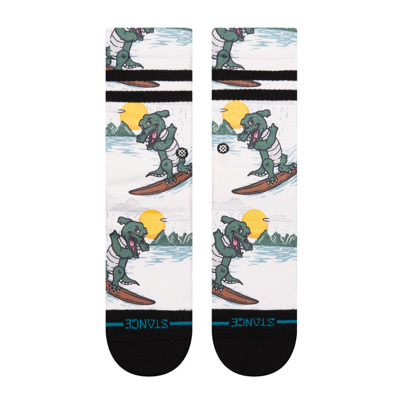 Stance Kids' Crew Socks - Party Wave Crew - Off White