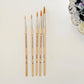 Emily Lex Studio Watercolor Paintbrush Set Of Five Wood Brushes