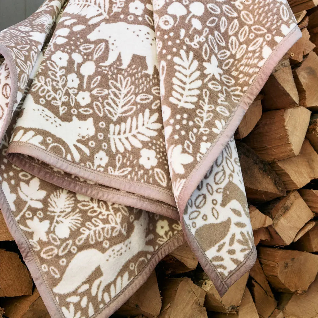 ChappyWrap Whimsical Woods Sepia Blanket