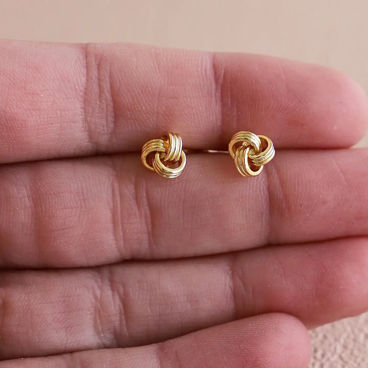 Katie Waltman Jewelry Gold Knot Studs
