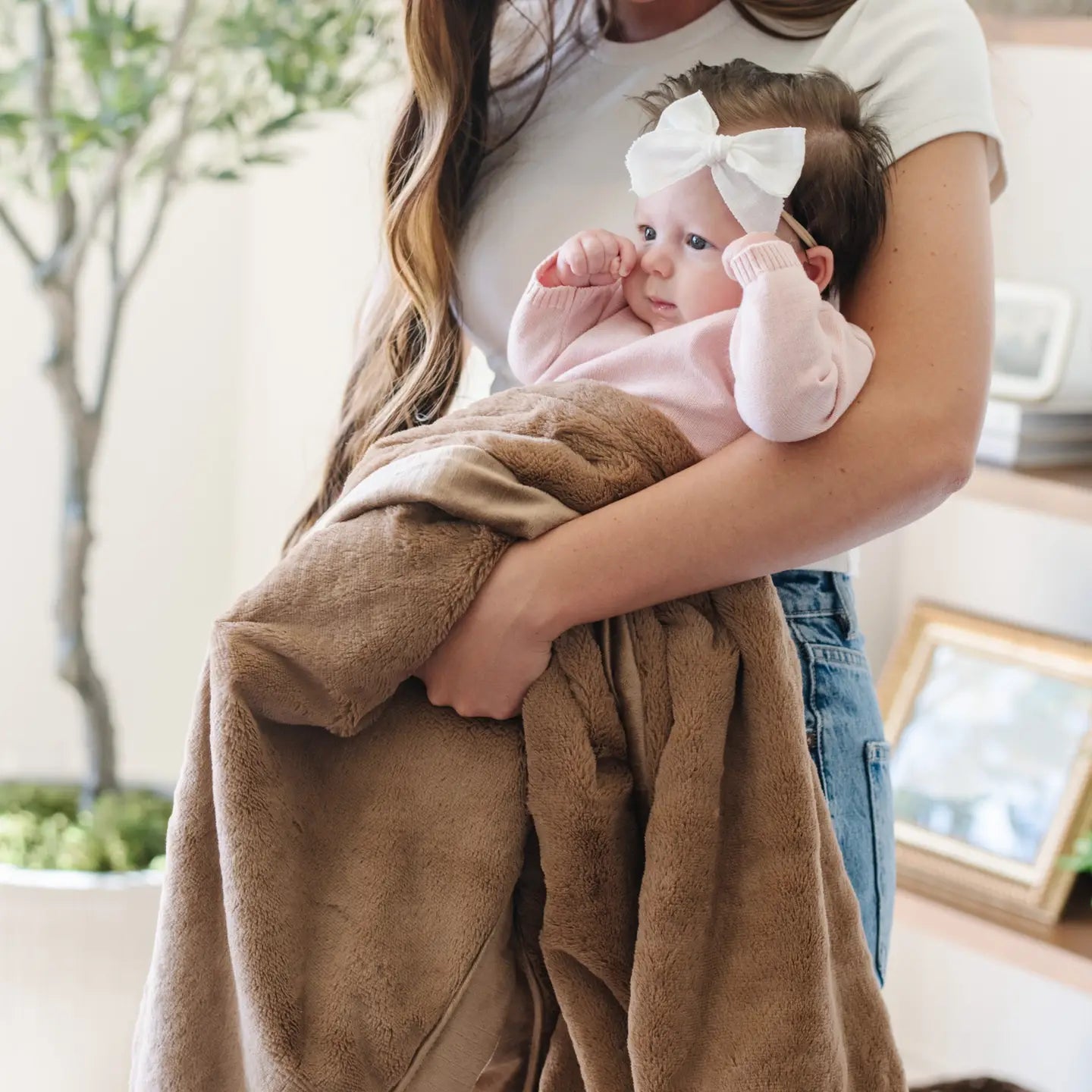 Saranoni Receiving Lush Blanket - Hazelnut