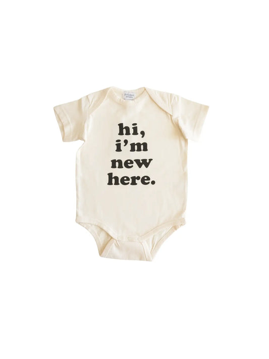Polished Prints Hi I'm New Here Onesie