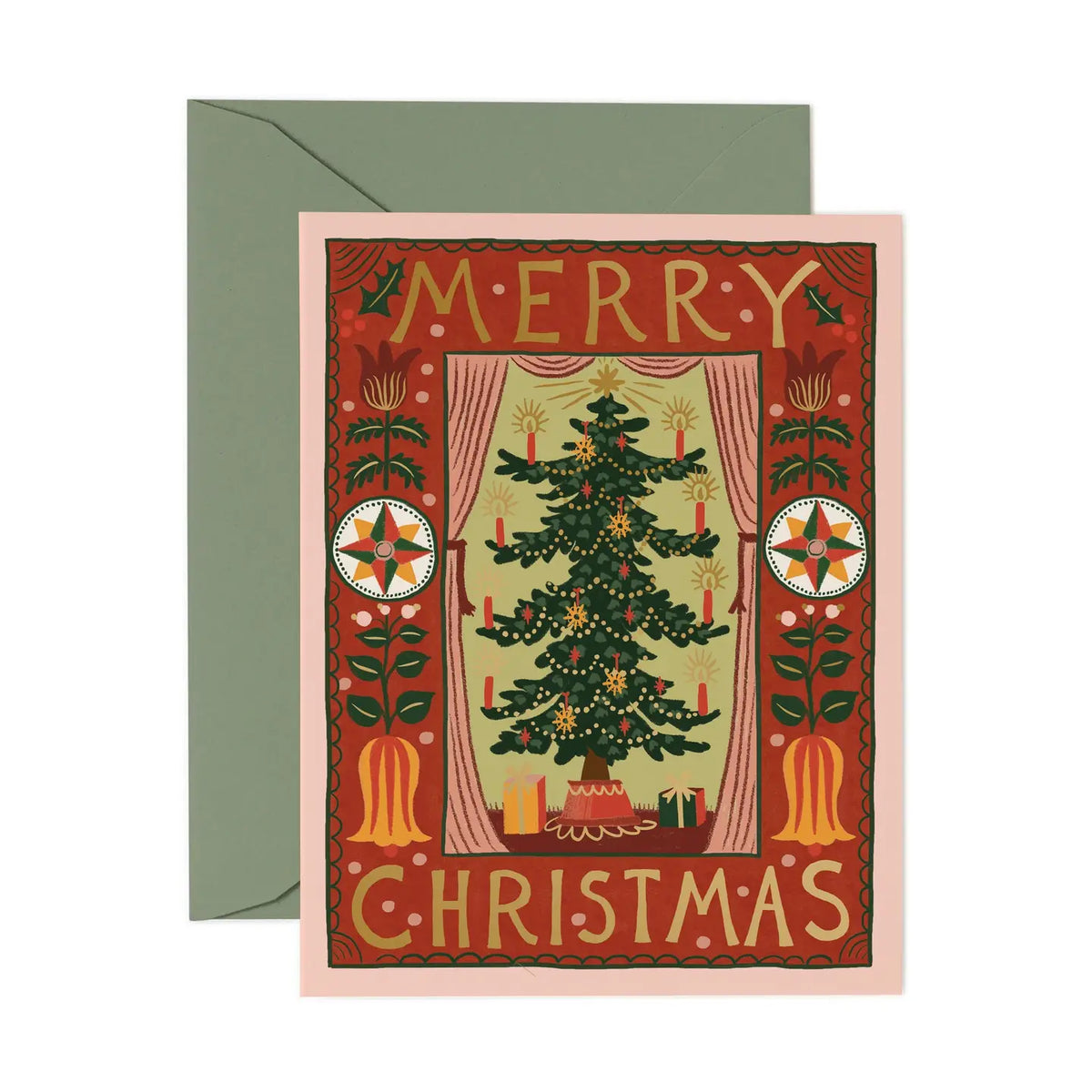 Rifle Paper Co Boxed Set of Folk Christmas Tree Cards