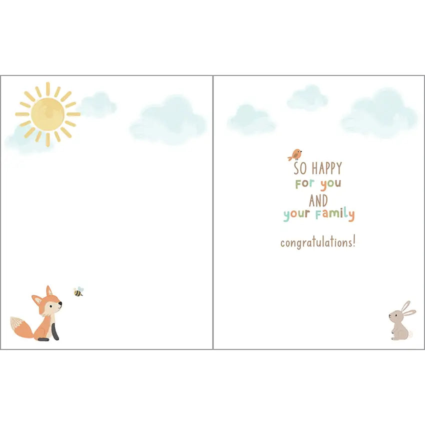 Gina B Designs Baby Greeting Card - Forest Animal Tree