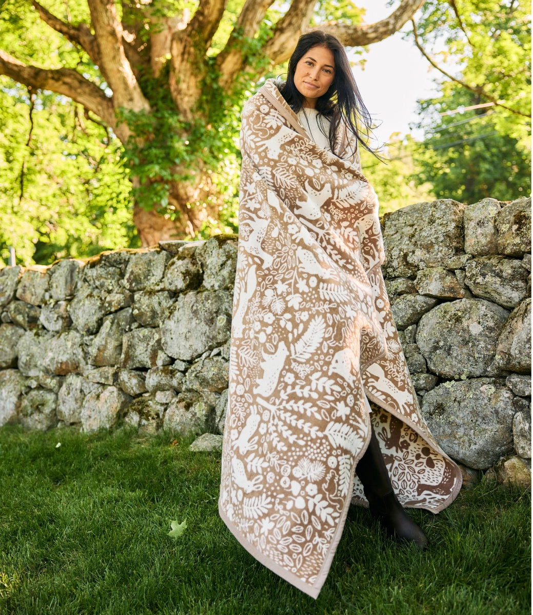 ChappyWrap Whimsical Woods Sepia Blanket
