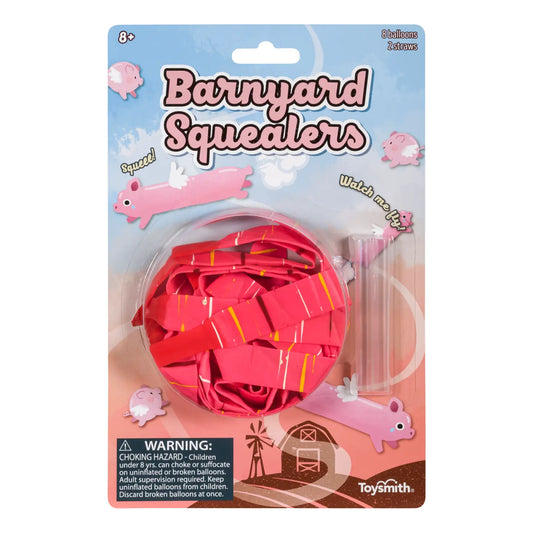 Toysmith Farm Fresh Barnyard Squealer Balloons That Squeal & Fly