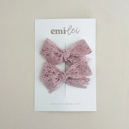 Emi Lei Pigtail Bow Clips