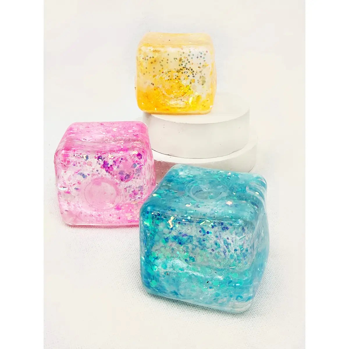 Love and Repeat Viral Glitter Ice Cube Squishy Toy - Assortment - 1 Piece