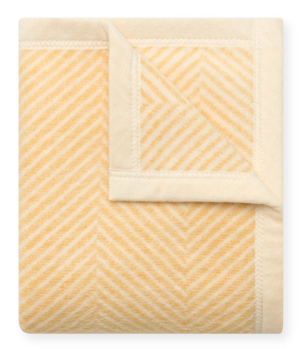 ChappyWrap Harborview Herringbone Butter Yellow Mini Blanket