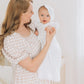 Miriia Everly Baby Girl White Cotton Baptism Christening Dress