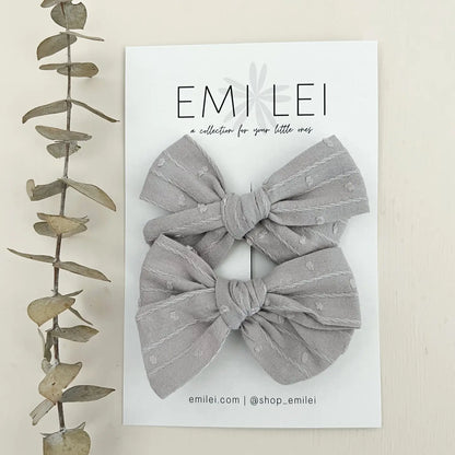 Emi Lei Pigtail Bow Set - Alligator Clip
