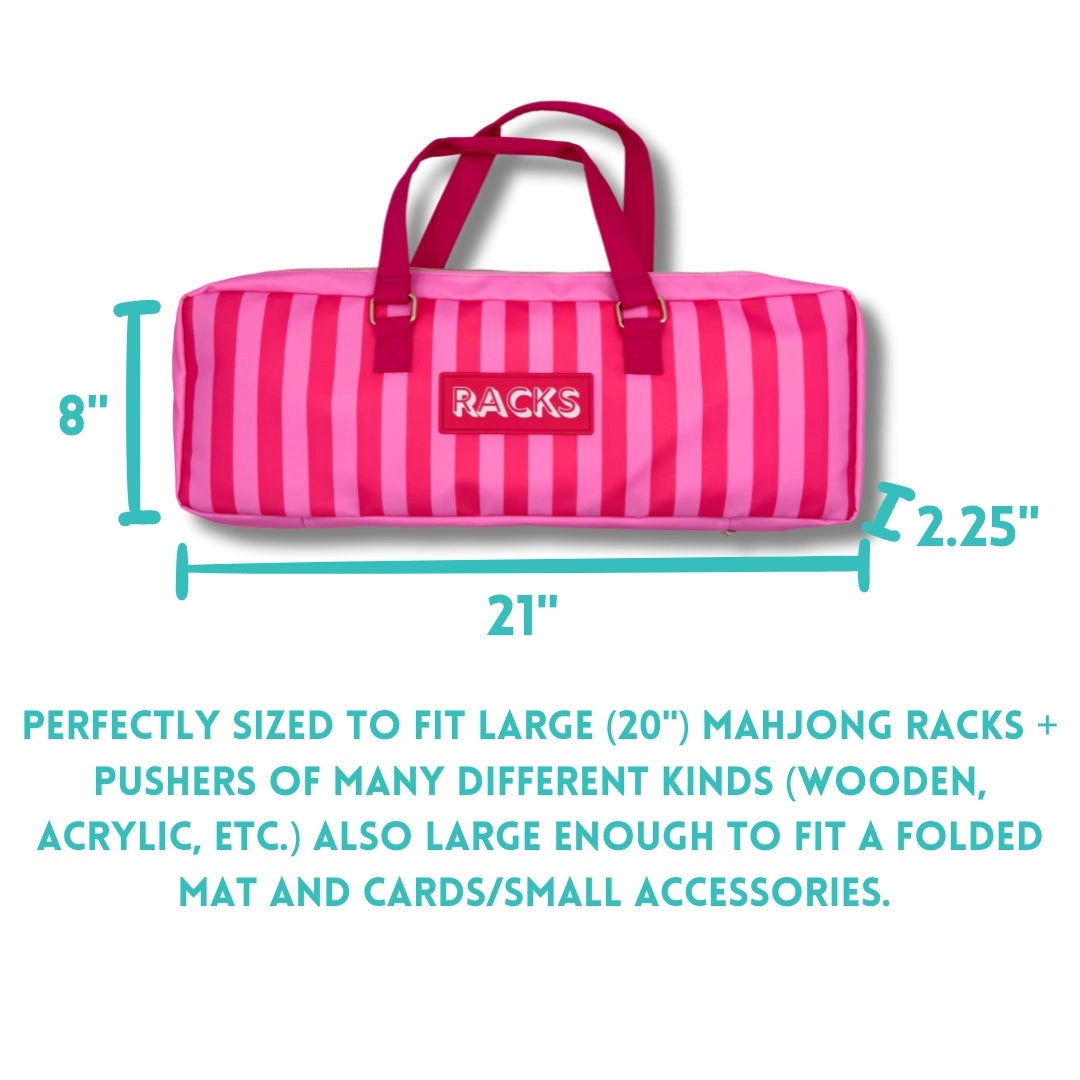 My Fair Mahjong Mahjong Rack Bag - Green & Blue Stripes