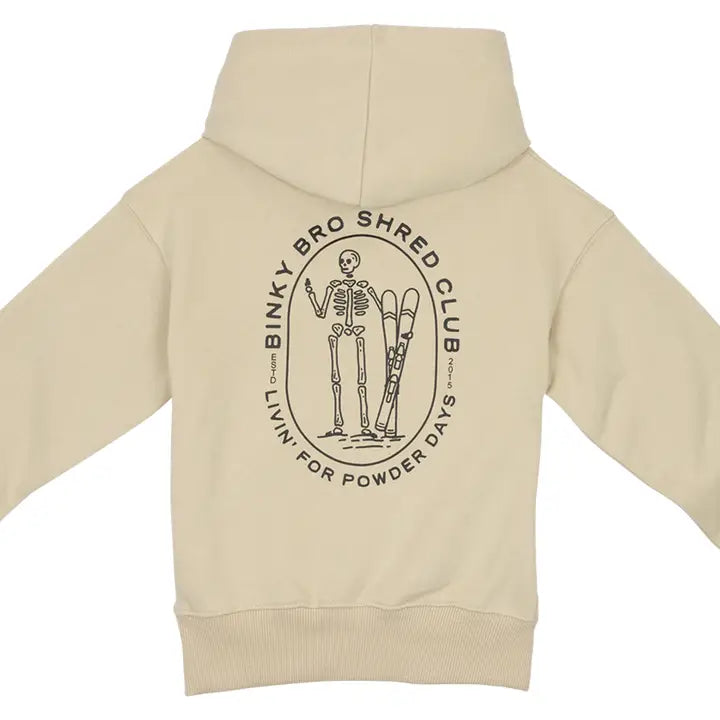 BinkyBro Kids Graphic Sweatshirt Bone Powder Skelly