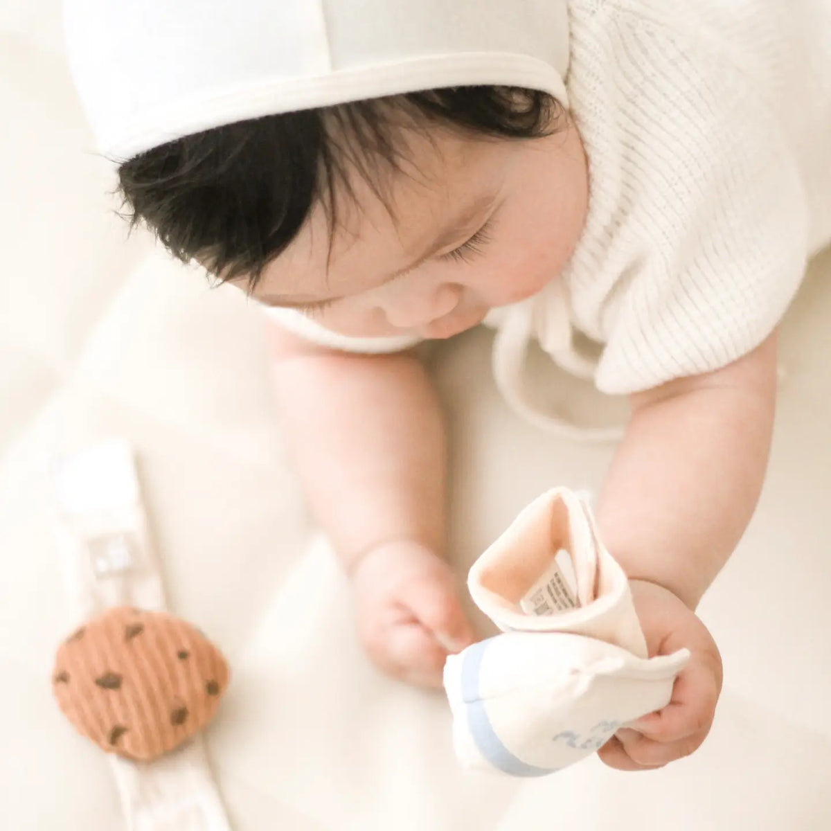 Little Lamb Kind Milk + Cookie Baby Wrist Rattle