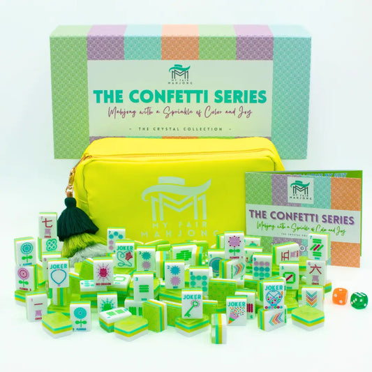 My Fair Mahjong Crystal Confetti Mahjong with a Sprinkle of Color - Lemon-Lime