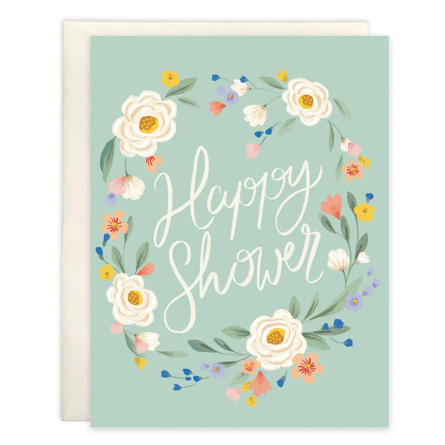 Gina B Designs With Scripture Wedding Shower Card - Shower Flower Border
