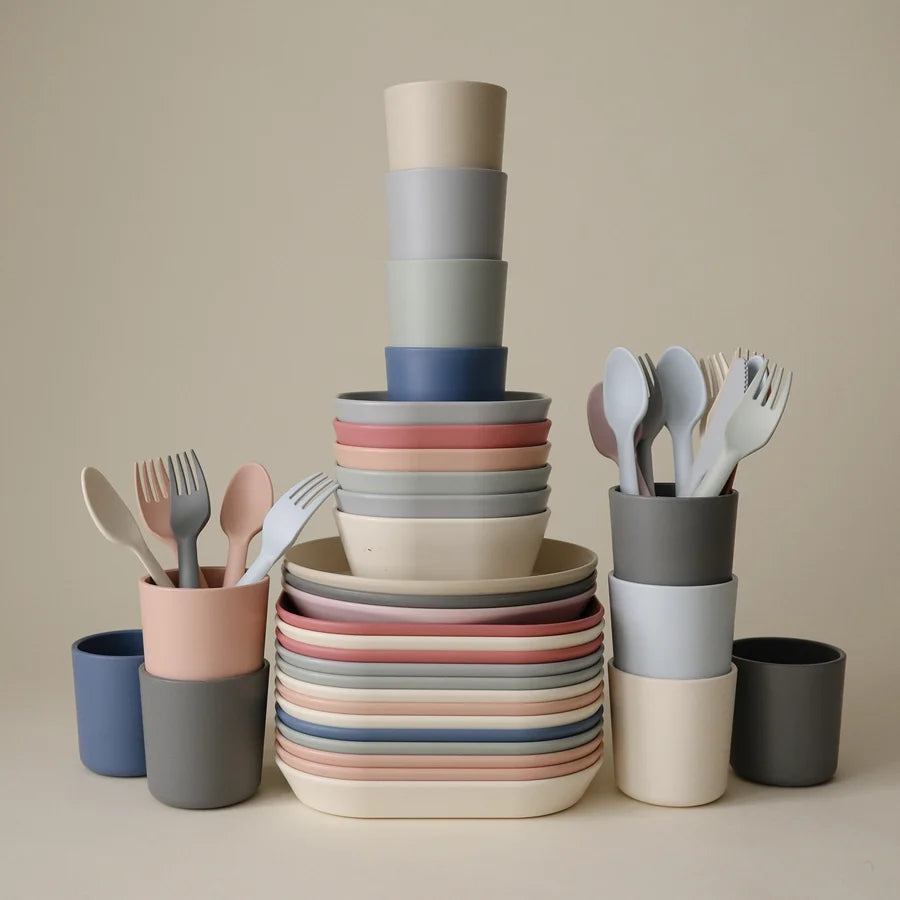 Mushie Dinnerware Fork and Spoon Set