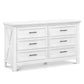 Franklin and Ben Emory Farmhouse 6-Drawer Dresser - Linen White