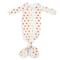 Copper Pearl Seasonal Newborn Knotted Gown - Cupid