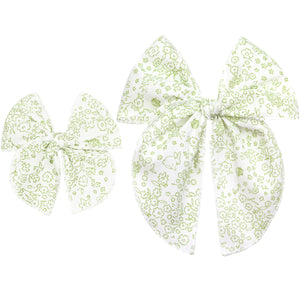 Lou Lou and Company Cloud Muslin Heirloom Bow Clip - Pigtail Set