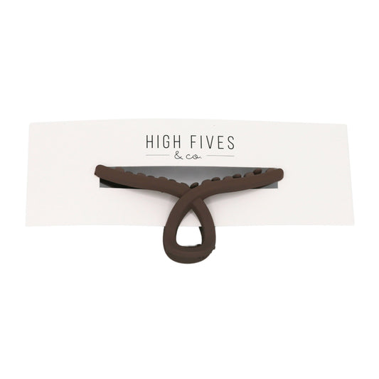 High Fives Women's Loop Claw Clip - Large - Weathered Brown