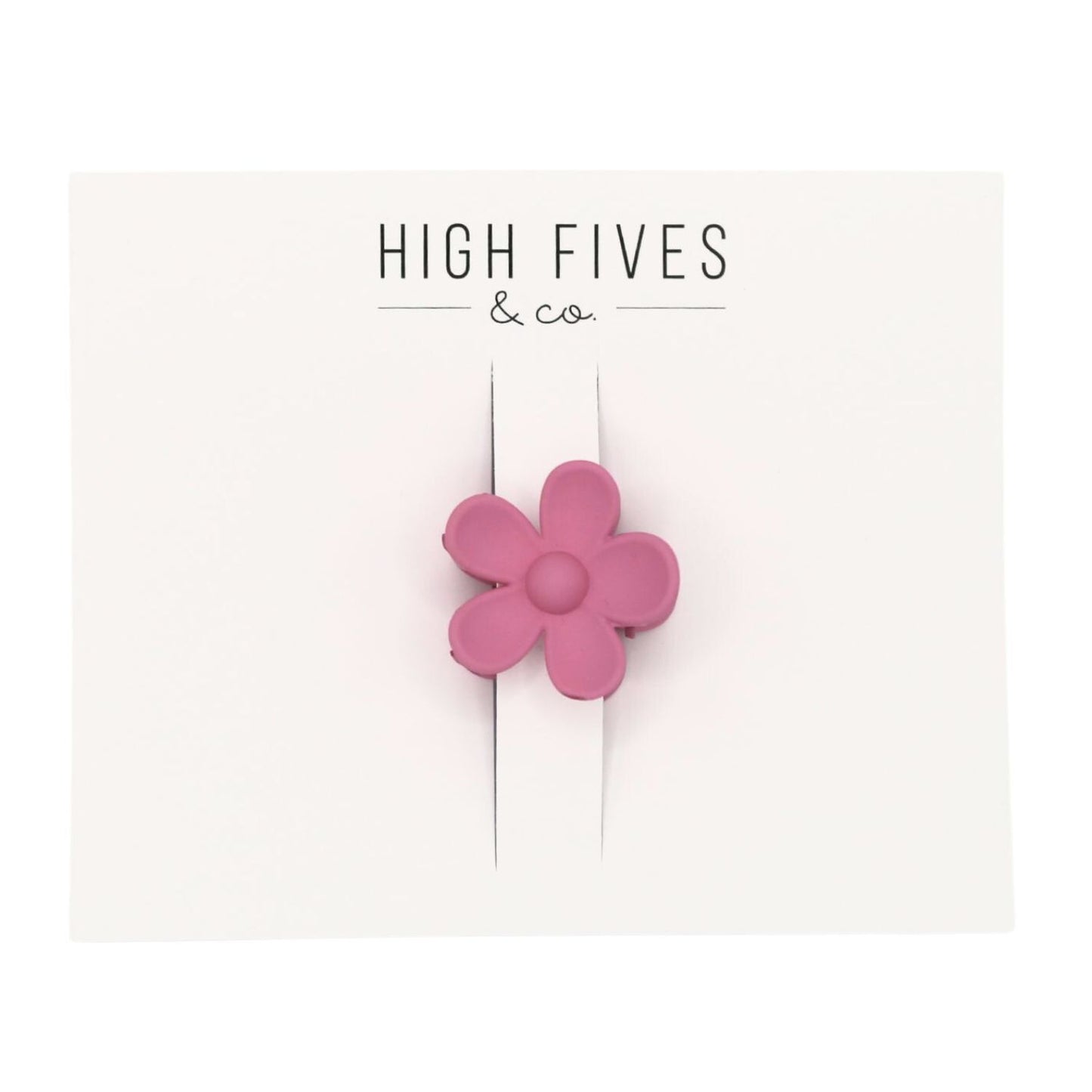High Fives Flower Hair Claw Clips - 1.35" - Dusty Pink