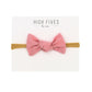 High Fives Linen Knot Bow Nylon Headband