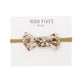 High Fives Floral Linen Knot Bow Nylon Headband