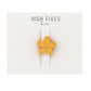 High Fives Flower Hair Claw Clips - 1.35" - Flax Yellow