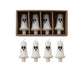 Creative Co-op Unscented Ghost Taper Candles – Set of 4 – White & Black
