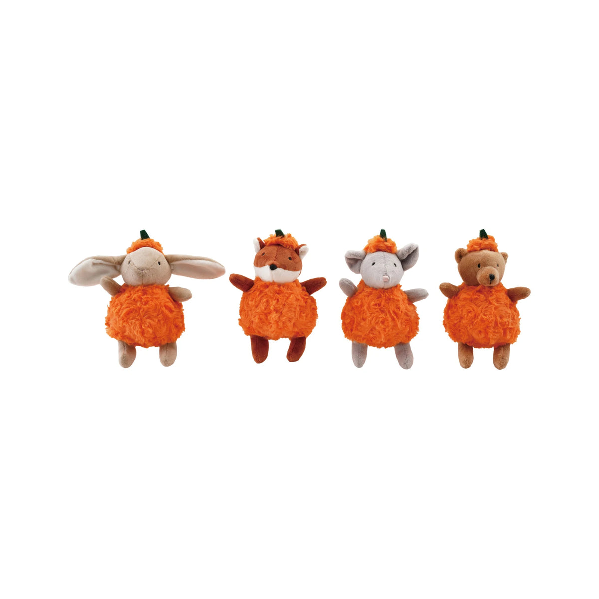 Creative Co-op Plush Animal in Pumpkin – 4 Styles – 1 Sent at Random