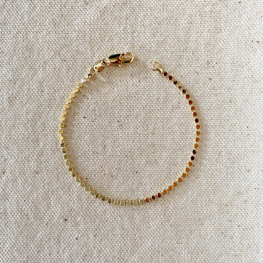 Miel & Gold Dot Ball Bracelet 2mm 18k Gold Filled