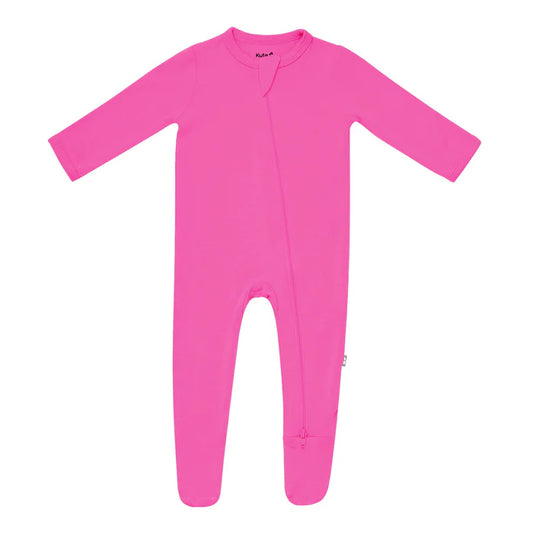 Kyte Baby Zipper Footie - Raspberry