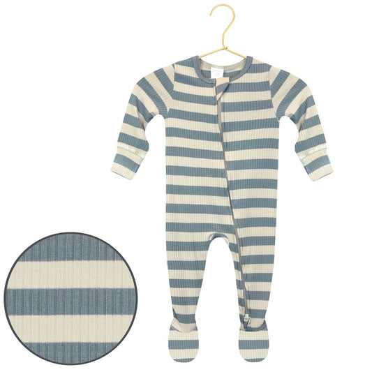 Lou Lou and Company Ribbed Zipper Footie - Lincoln