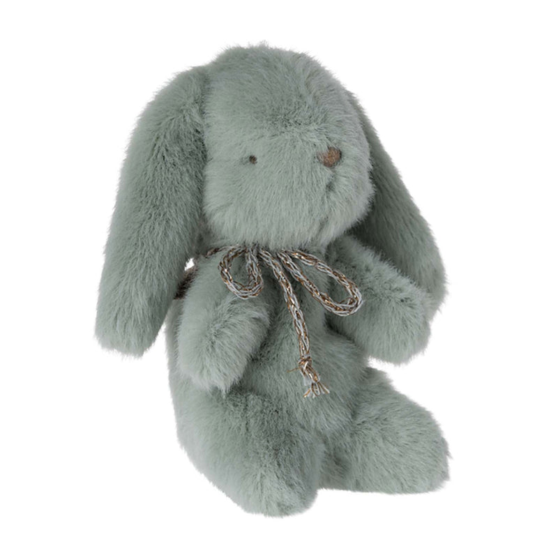 Maileg Plush Bunny - Mini - Mint with Blue Bow
