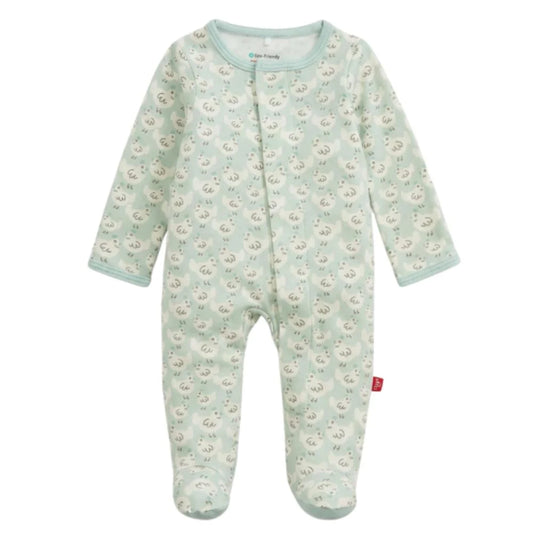 Magnetic Me Organic Cotton Footie Green Chicken