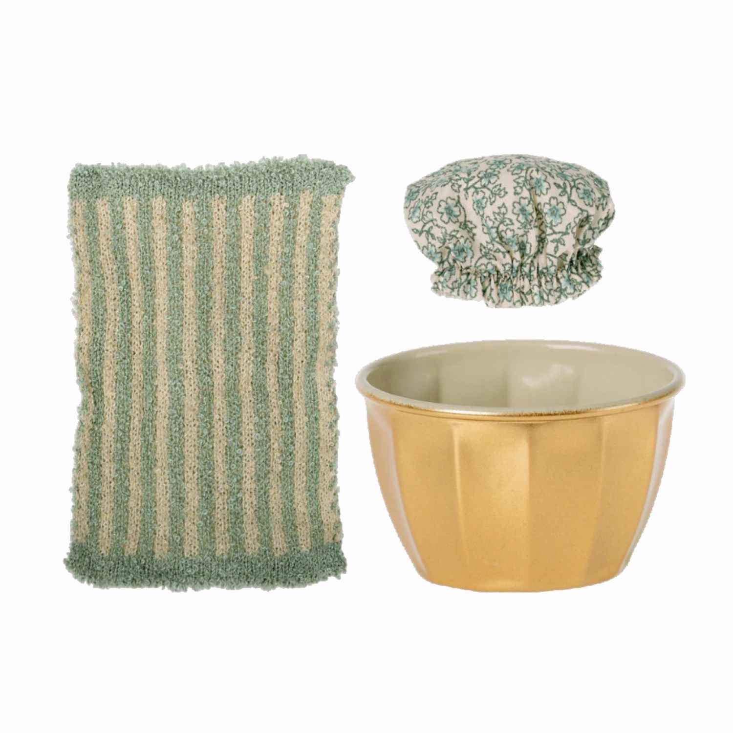 Maileg Big Sister Wellness Mouse - Mint with Gold Tub