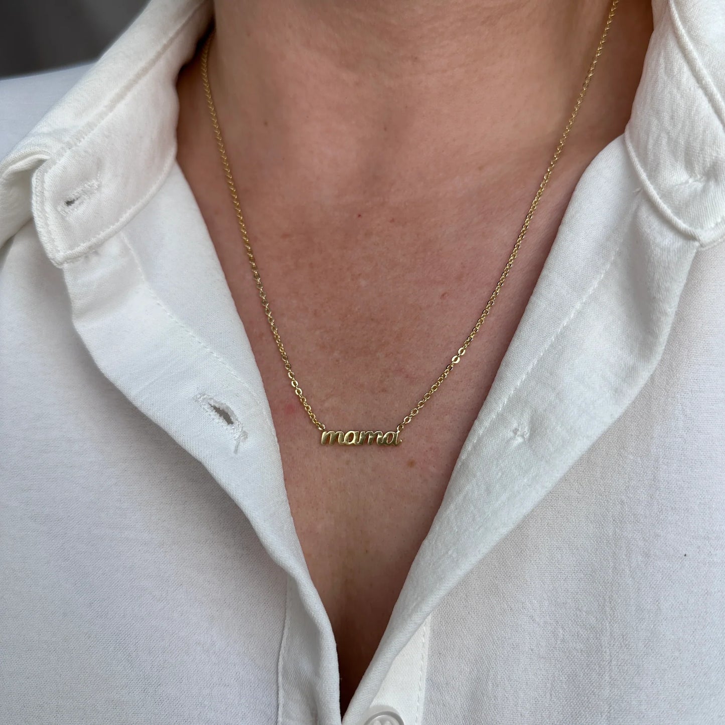 Miel & Gold Mama Necklace 18k Gold Filled