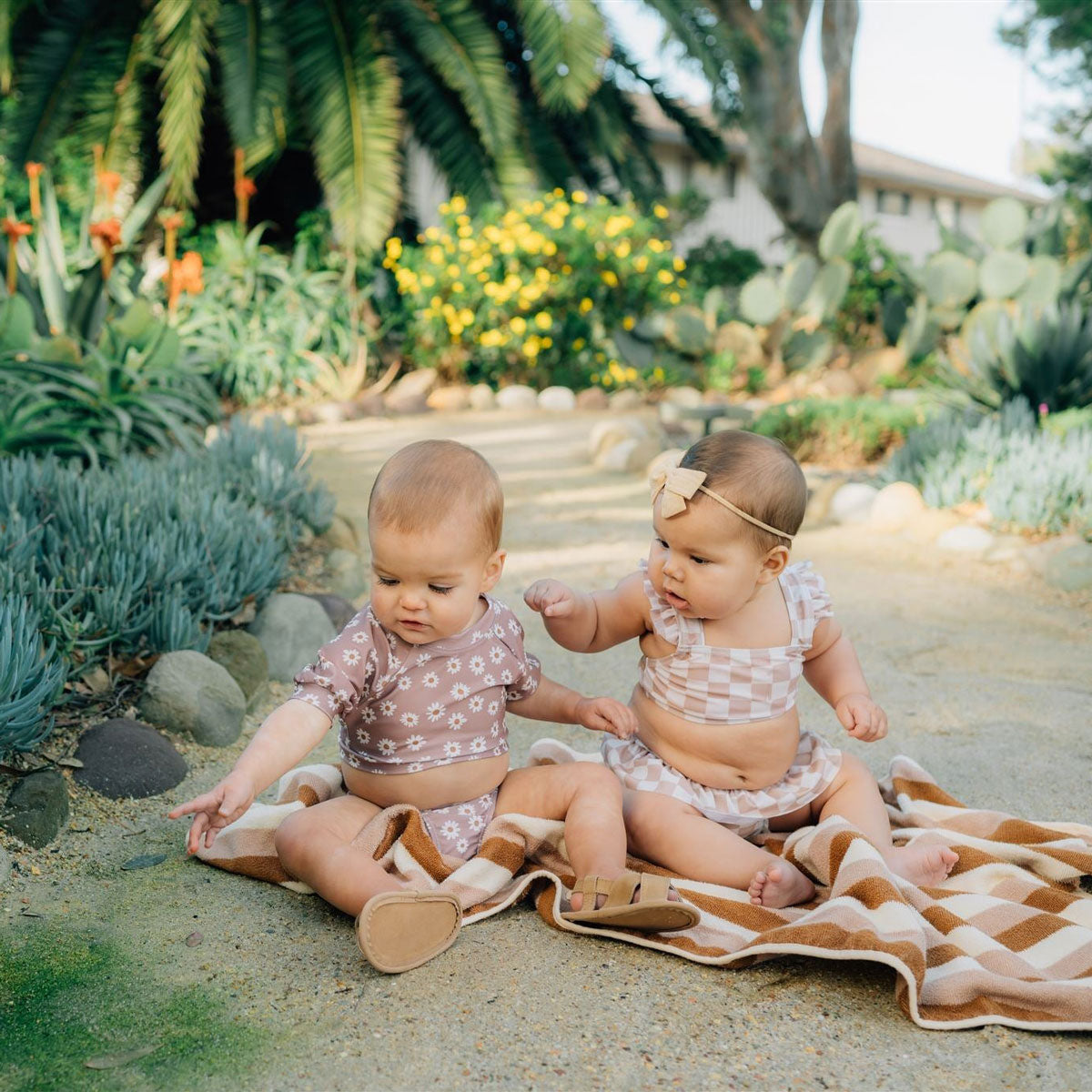 Mebie Baby Short Sleeve Bikini Set - Daisy Dream
